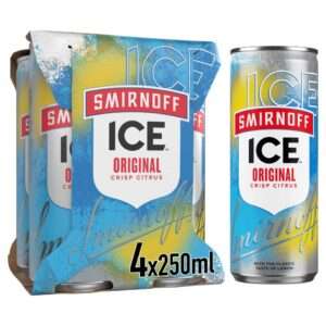 Smirnoff Ice Original Vodka Can 4x250ml