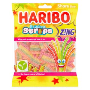 Haribo Rainbow Strips Sweet Bag