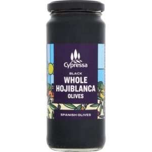 Cypressa Black Whole Hojiblanca Olives 340g