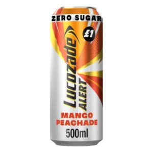 Lucozade Alert Zero Sugar Mango Peachade Can 500ml