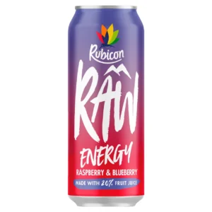 Rubicon Raw Energy Raspberry & Blueberry Can 500ml