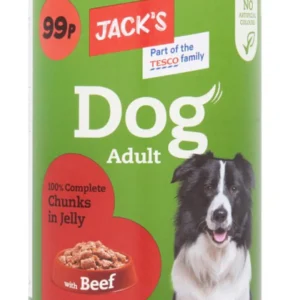 Jack's Dog Adult Chunks Beef In Jelly 415g